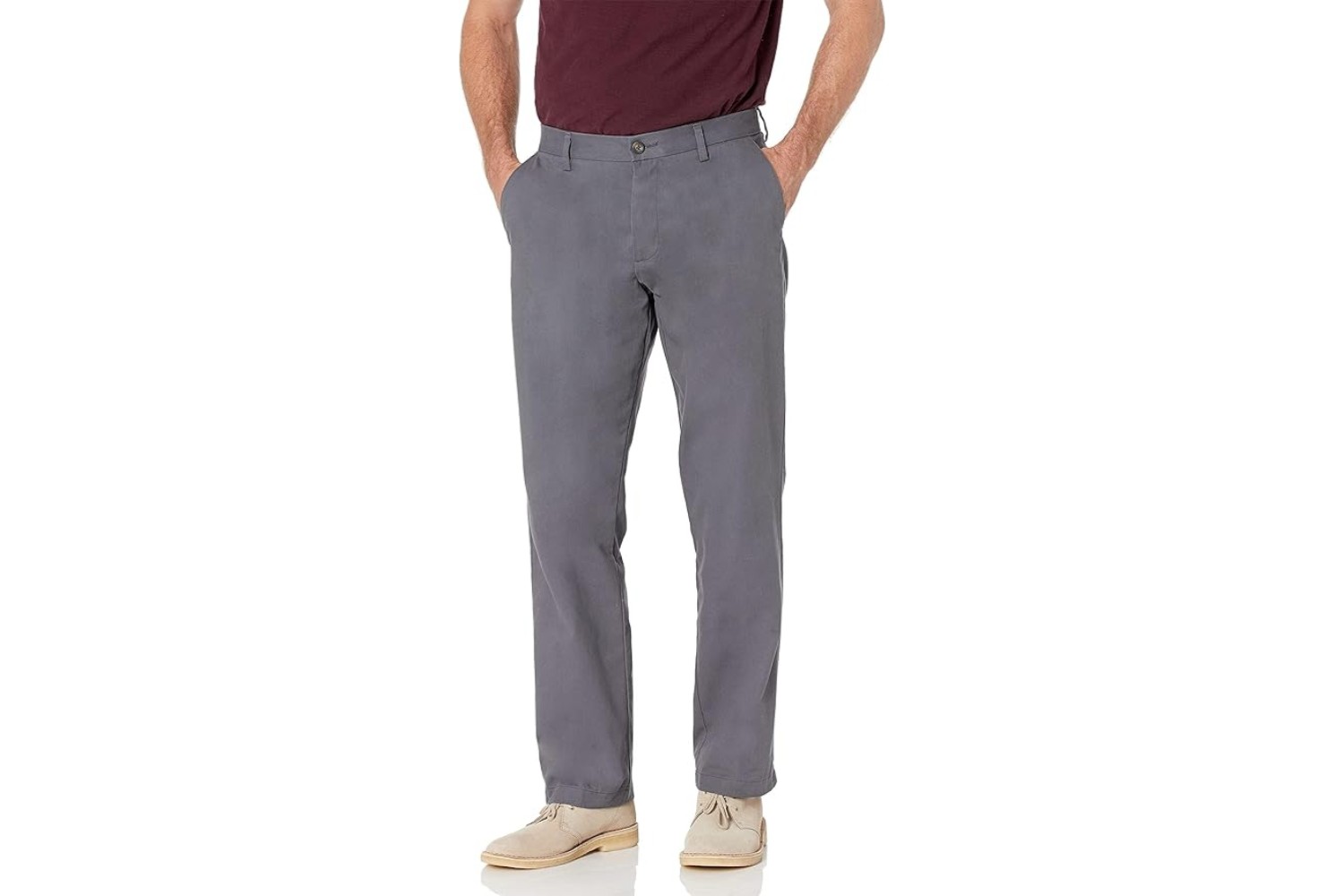 Wrinkle-Resistant Flat-Front Chino Pant