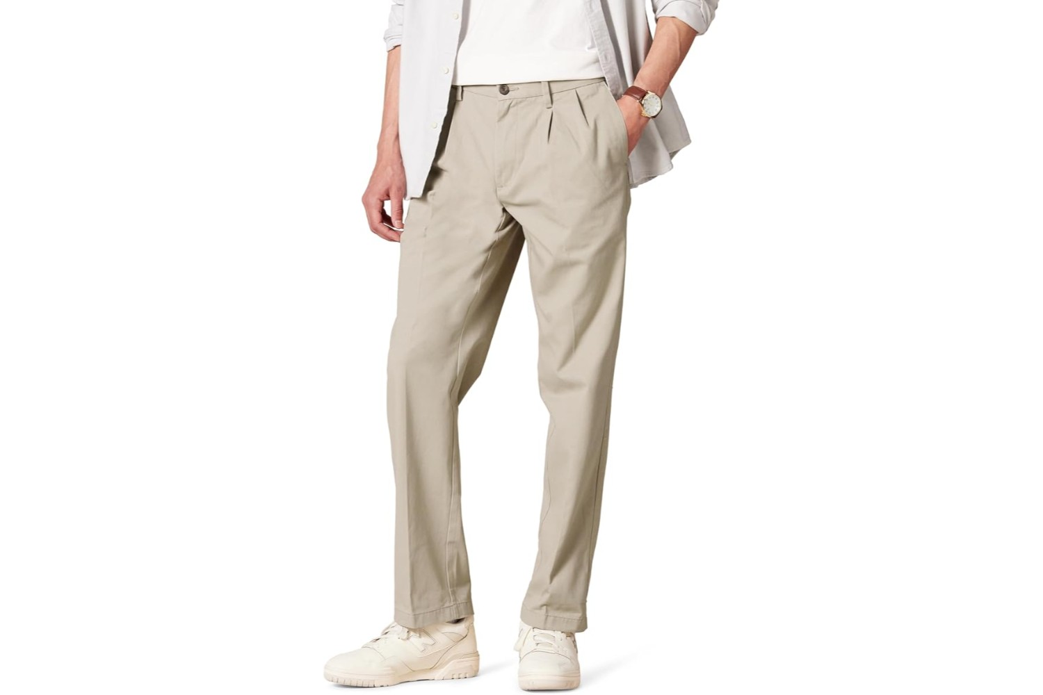 Wrinkle-Resistant Pleated Chino Pant